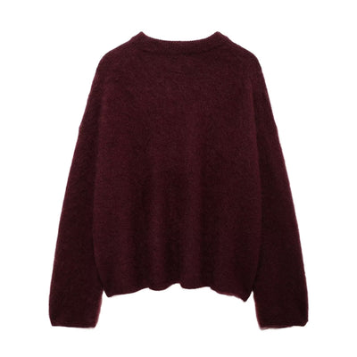 Valorie - Suéter casual de mezcla de mohair para mujeres