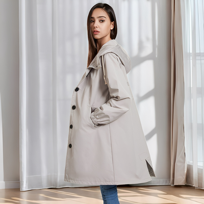 Vivyan - Chaqueta impermeable con capucha para mujeres