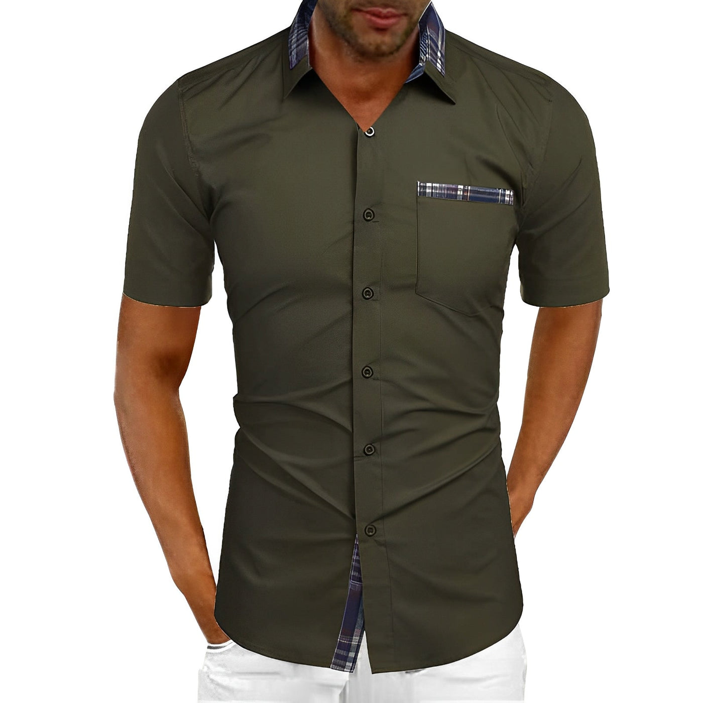 Weldon - Camisa Casual con Botones para Hombres