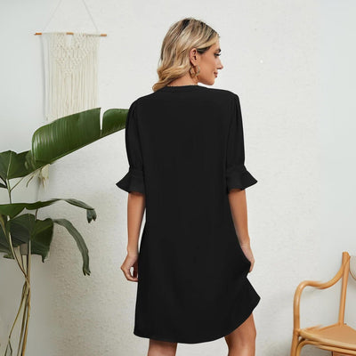 Isadee - Vestido cómodo con escote en V