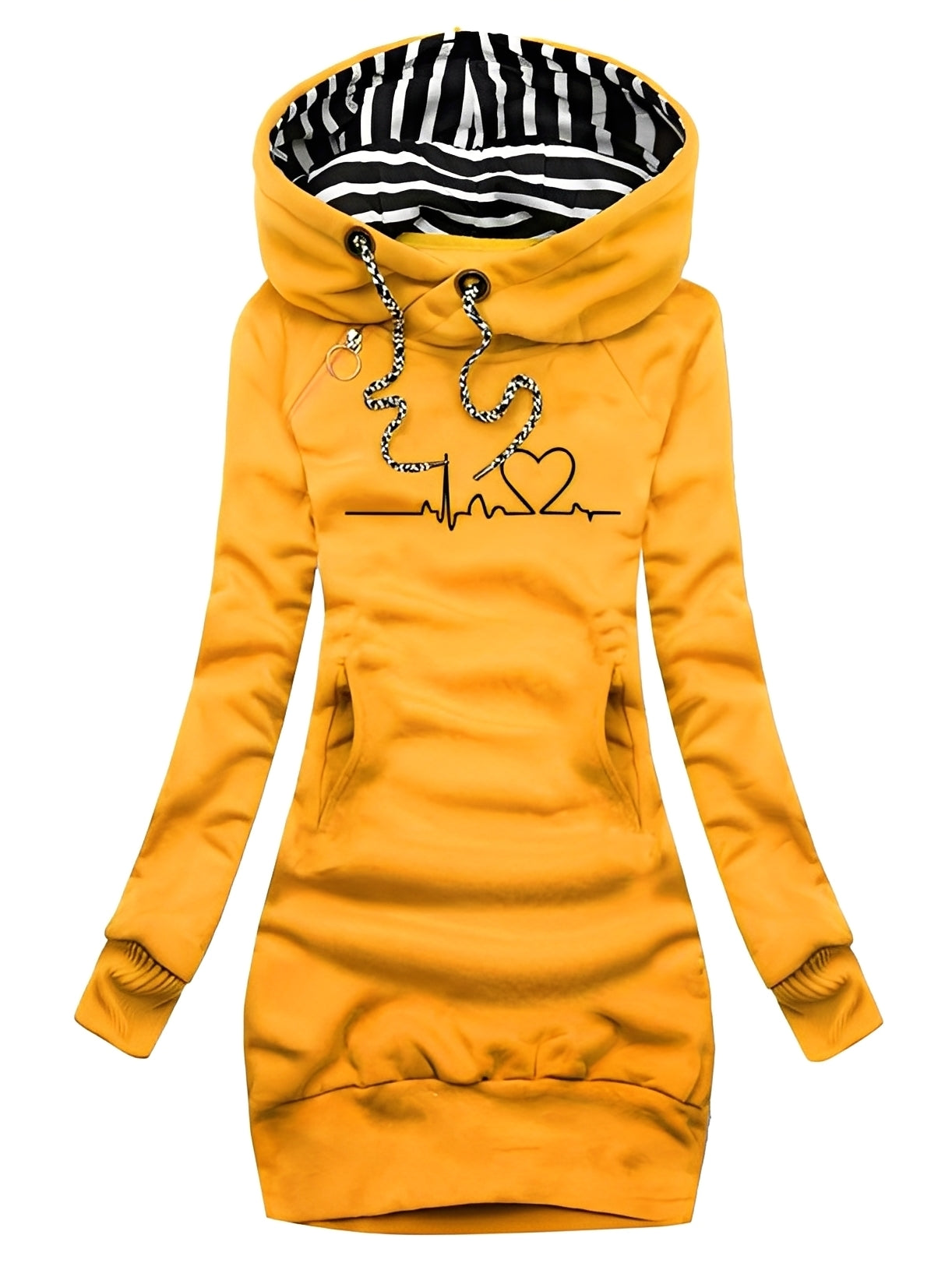 Roxanne - Vestido de punto casual con capucha para mujeres