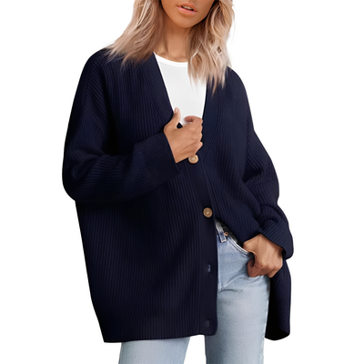 Christal - Cárdigan casual oversize para mujeres