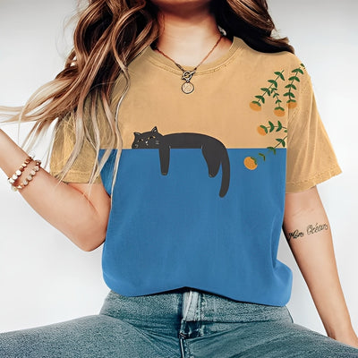 Alvina - Camiseta casual con motivo para mujer