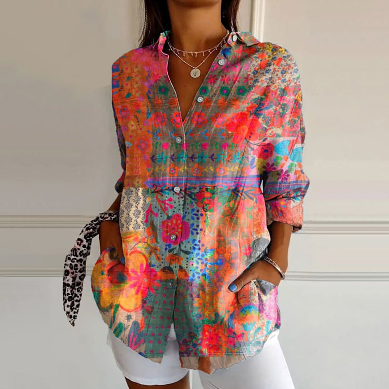 Marlie - Top Elegante con Estampado Floral