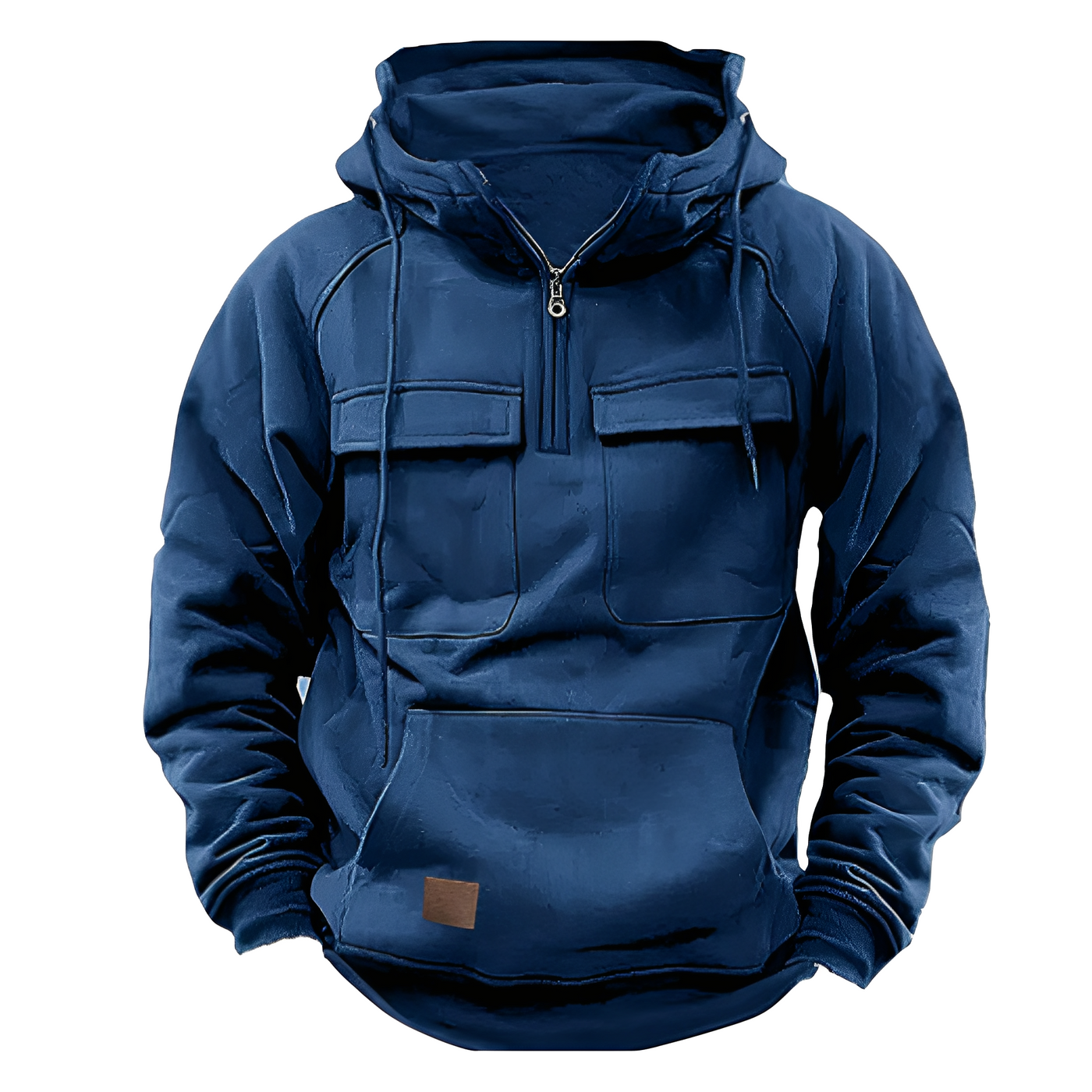 Malcom - Clásico Hoodie con varios bolsillos para hombres