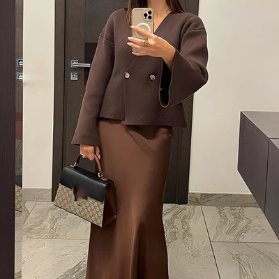 Anjelica - Elegante cardigan de punto suelto para mujer