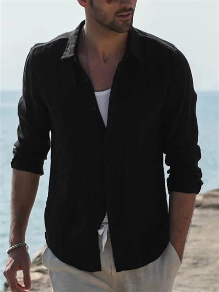 Elias – Camisa de Lino de Corte Moderno