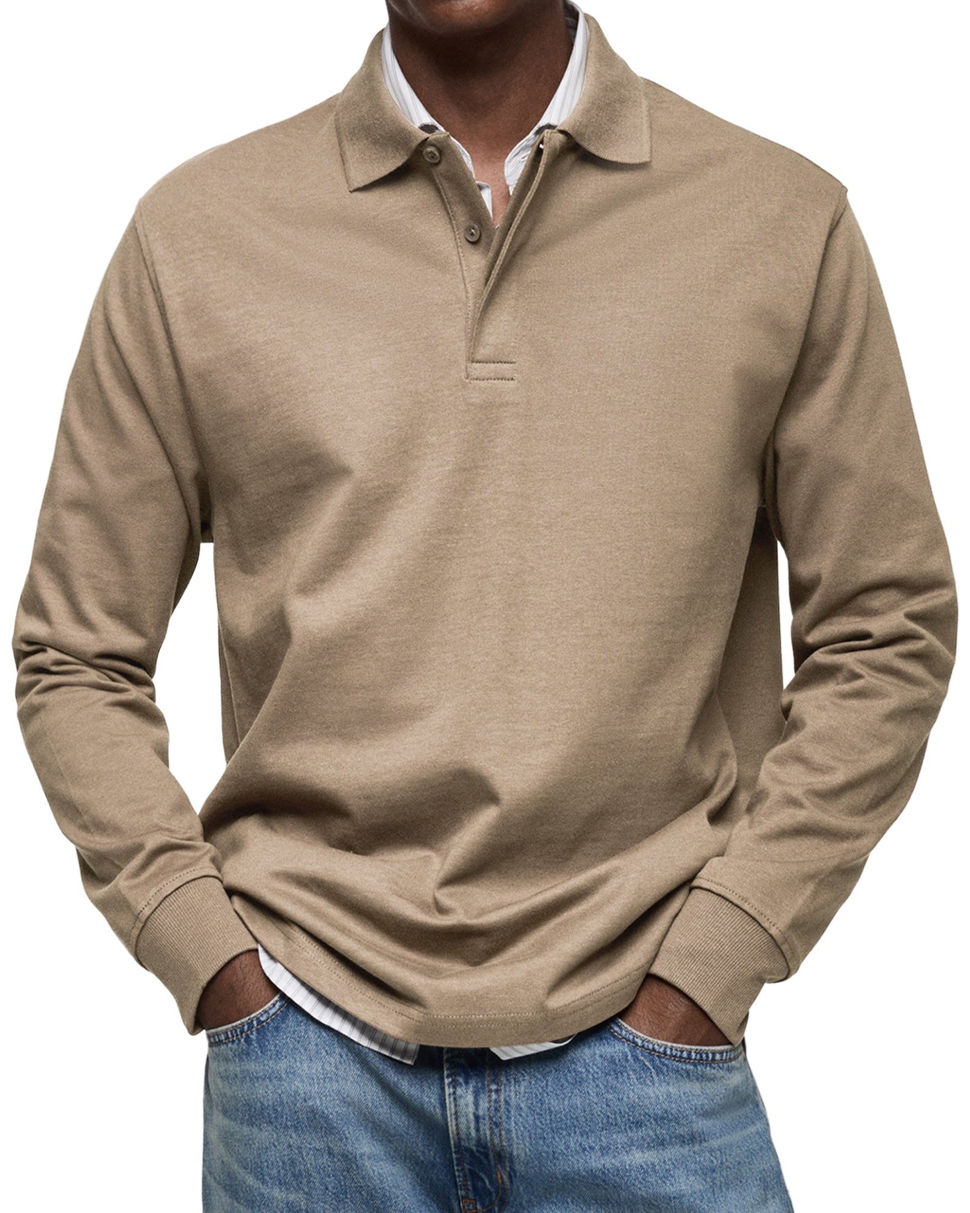Dewey - Camisa Polo de Manga Larga para Hombres