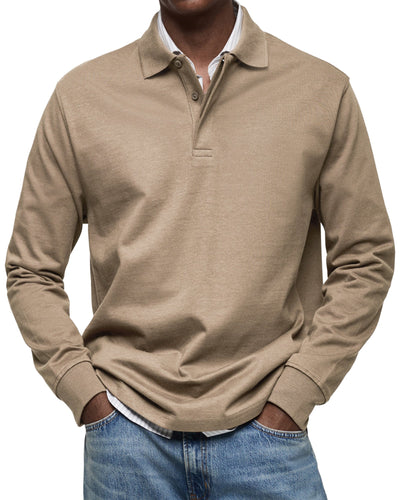 Dewey - Camisa Polo de Manga Larga para Hombres