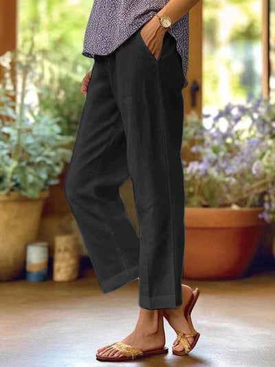 Oona - Pantalones lino verano mujer