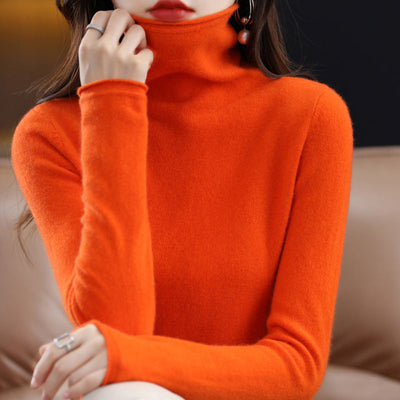 Ethelinda - Elegante Jersey de Cuello Alto para Mujer