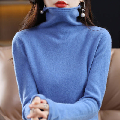 Ethelinda - Elegante Jersey de Cuello Alto para Mujer