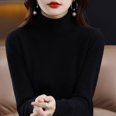 Jocelin - Suéter de Cuello Alto Ajustado para Mujeres