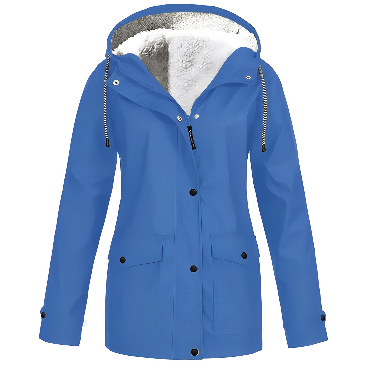 Sherlyn - Abrigo con capucha para exterior con forro de polar para mujeres
