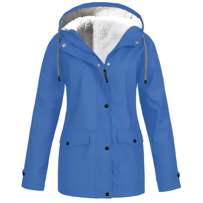 Sherlyn - Abrigo con capucha para exterior con forro de polar para mujeres