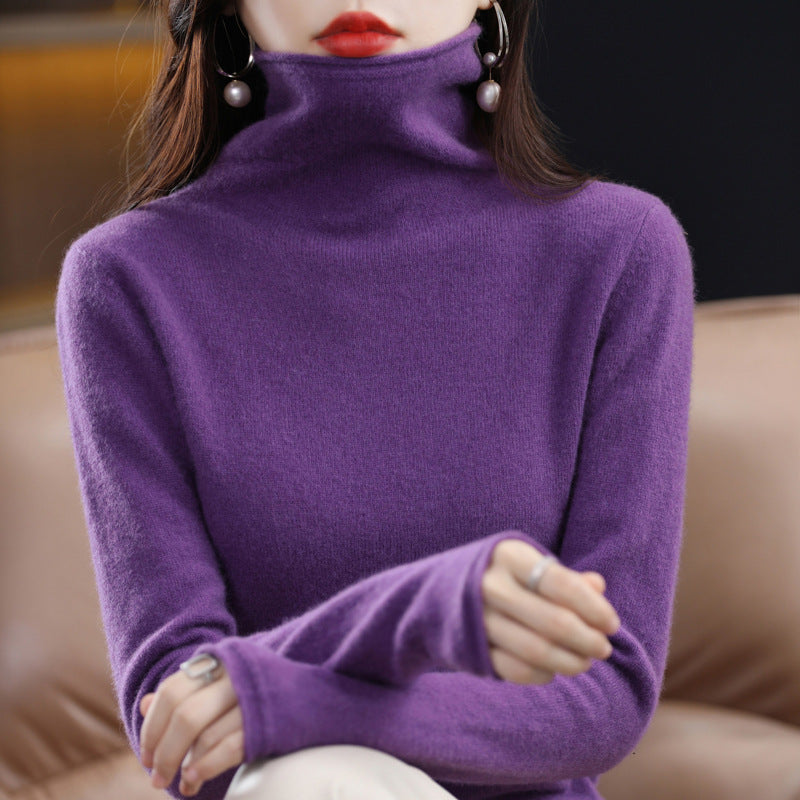 Ethelinda - Elegante Jersey de Cuello Alto para Mujer