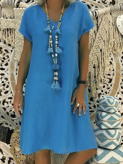 Felicia - Vestido de algodón holgado y casual