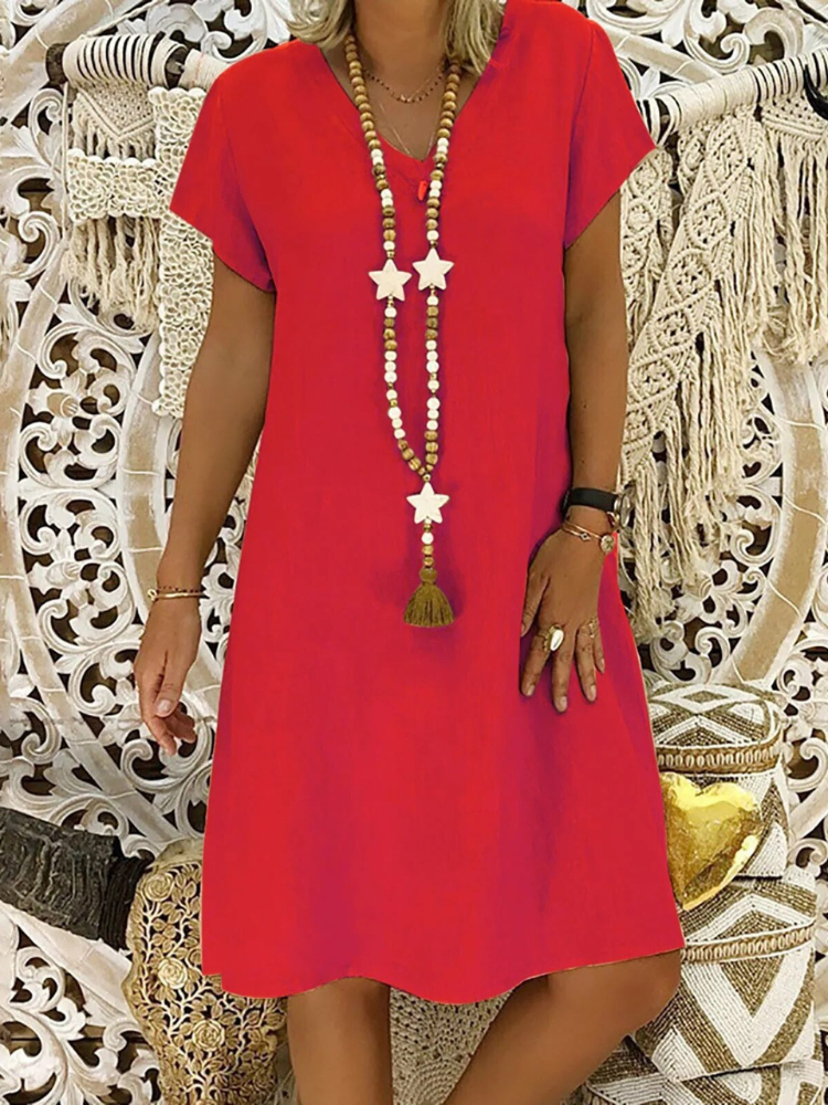 Felicia - Vestido de algodón holgado y casual