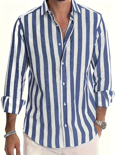 Harold - Camisa de Manga Larga a Rayas Modernas