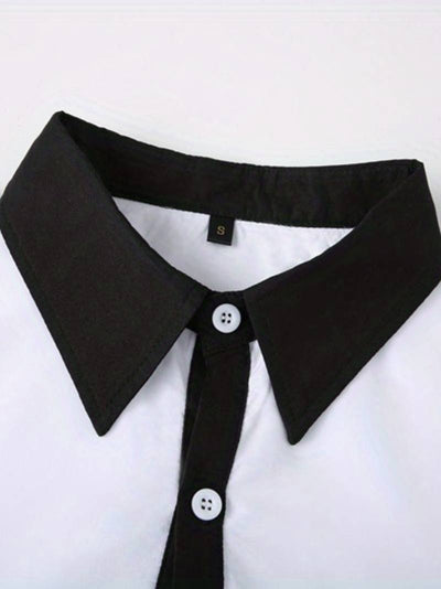 Tonie – Camisa Elegante con Contraste de Corte Moderno