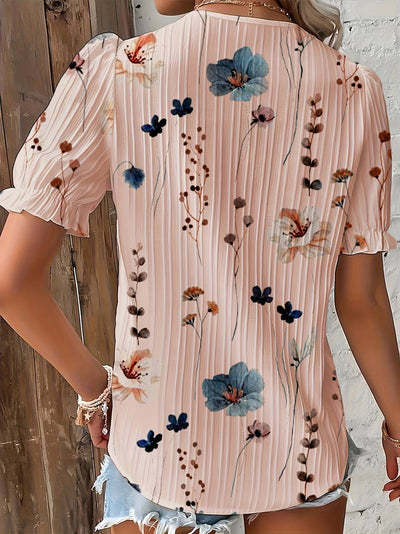 Ava - Blusa de Primavera con Escote en V y Comodidad Ligera