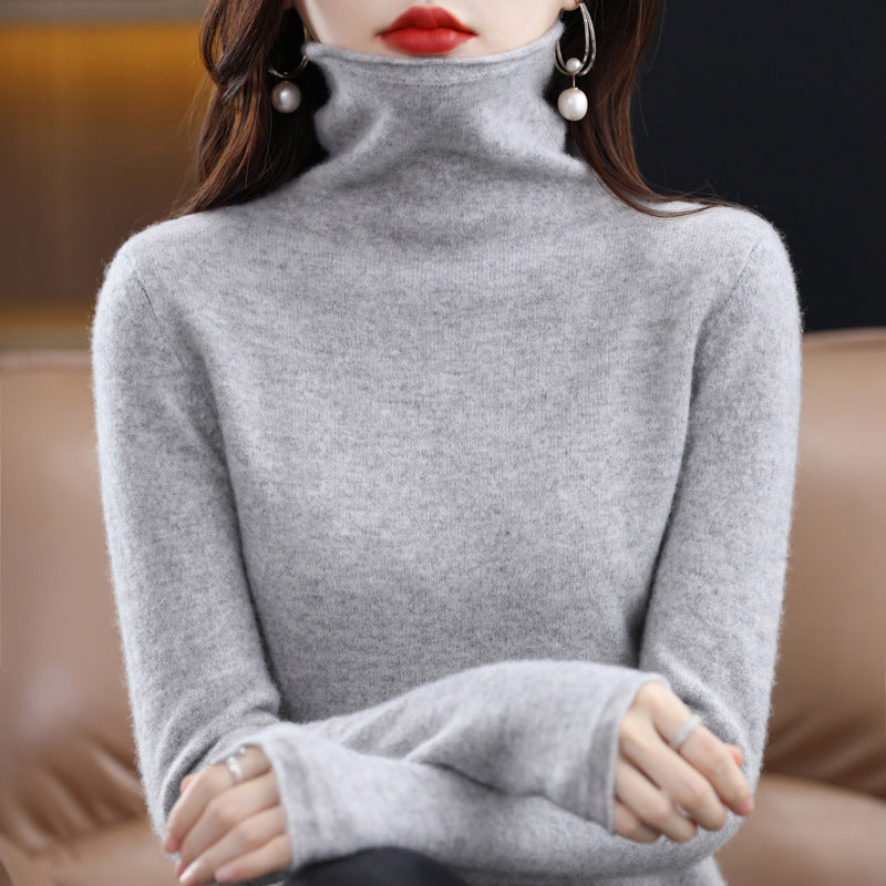 Ethelinda - Elegante Jersey de Cuello Alto para Mujer