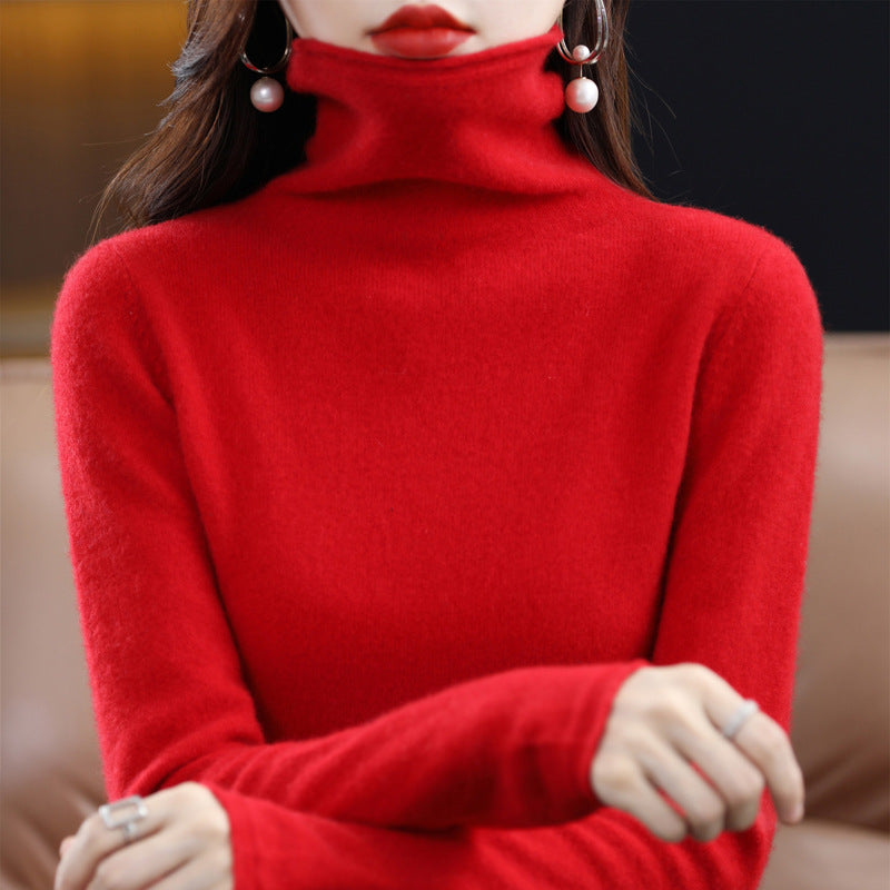 Ethelinda - Elegante Jersey de Cuello Alto para Mujer