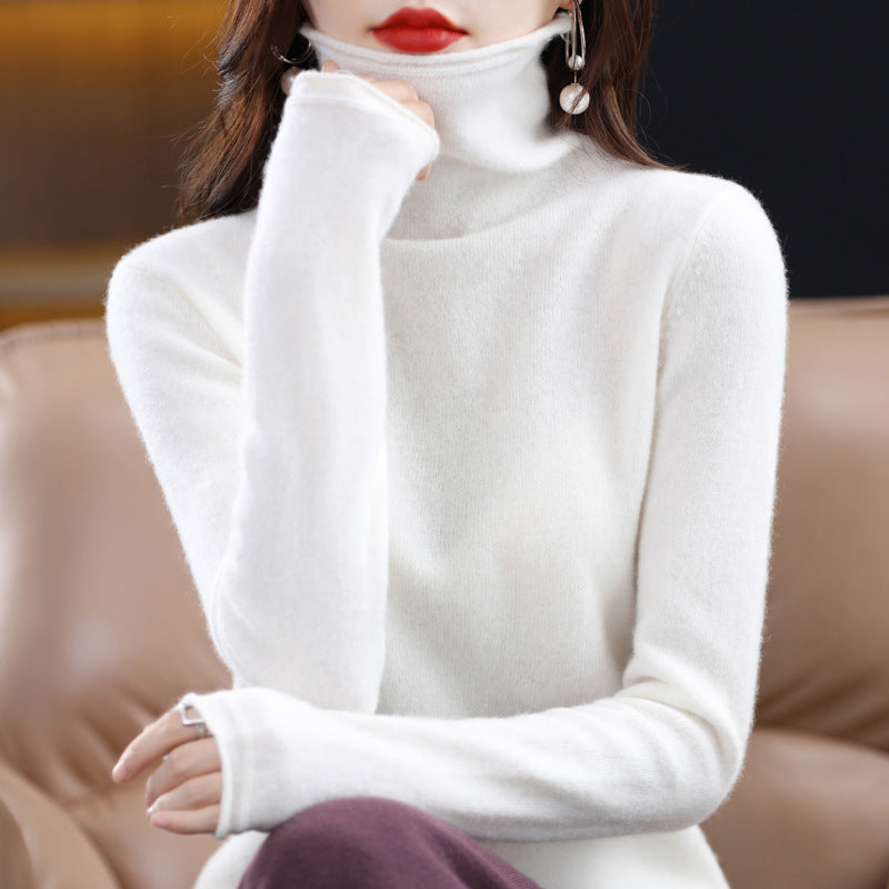 Ethelinda - Elegante Jersey de Cuello Alto para Mujer