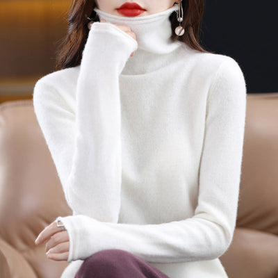 Ethelinda - Elegante Jersey de Cuello Alto para Mujer