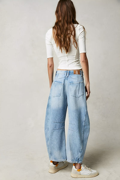 Adrienne - Clásico ancho cortado Barrel-Jeans para mujeres