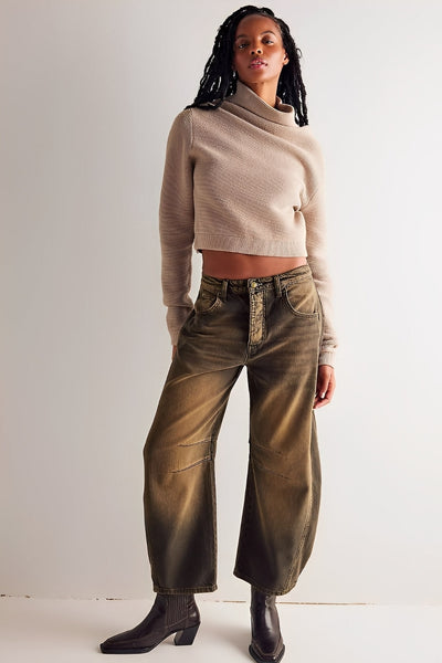 Adrienne - Clásico ancho cortado Barrel-Jeans para mujeres