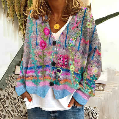 Nydia - Cómodo suéter suave con estampado para mujer