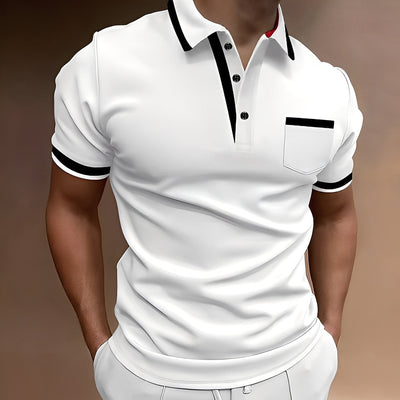 Alijah - Elegante, ajustada camiseta polo para hombres