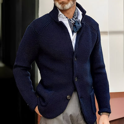 Jason - Elegante Cardigan de Punto para Hombres