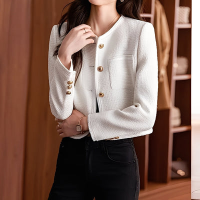 Trecia - Elegante chaqueta corta de tweed para mujer