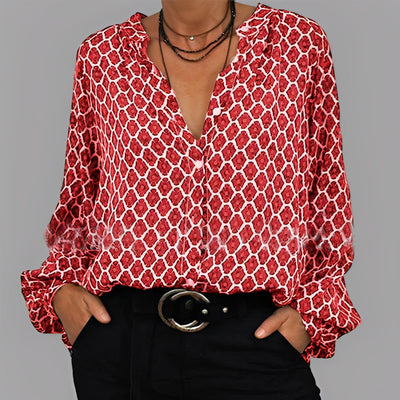 Raegan - Camiseta de manga larga casual y elegante para mujer