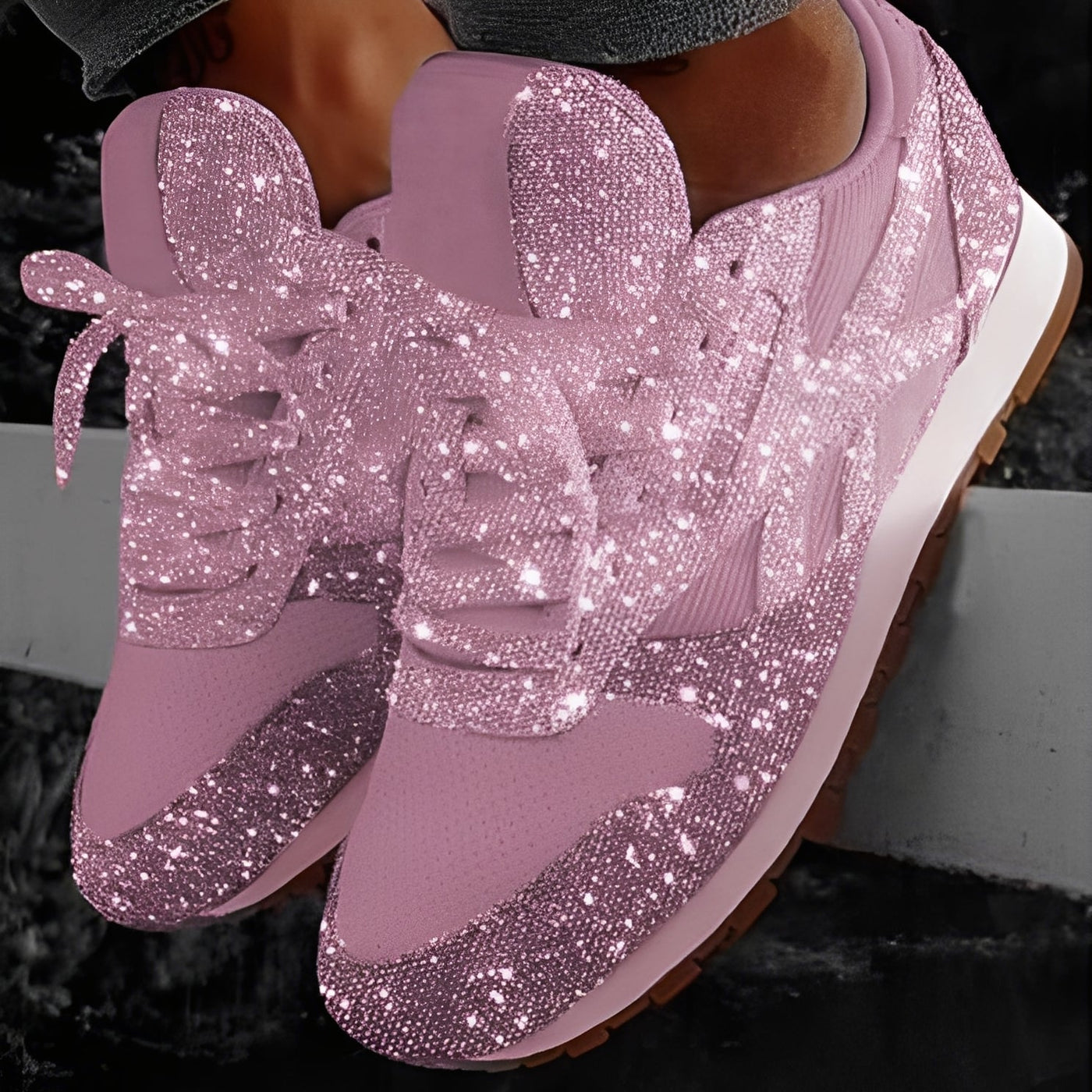 Kaycee - Brillantes, casuales Muffin-Sneaker para mujer