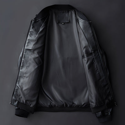 Jeremy - Elegante chaqueta de cuero de motociclista para hombres
