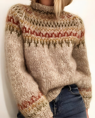 Layne - Elegante suéter de punto con cuello alto para mujer