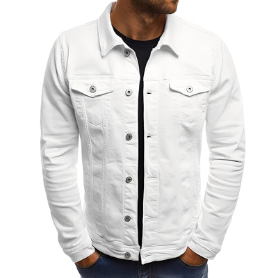 Steven - Estilosa Chaqueta de Jeans con Bolsillos para Hombres