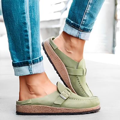 Briana - Cómodas sandalias slip-on con hebilla para mujer