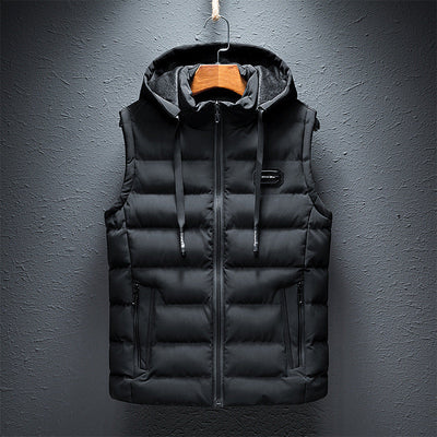 Davin - Chaleco moderno de polar con capucha para hombres