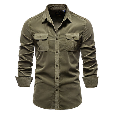 Colbert - Sencillo Camisa de Manga Larga para Hombres