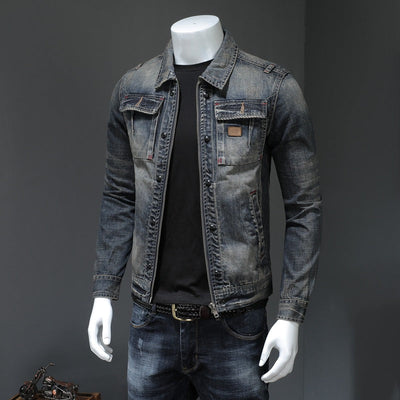 Lennon - Clásica chaqueta de jeans holgada para hombres