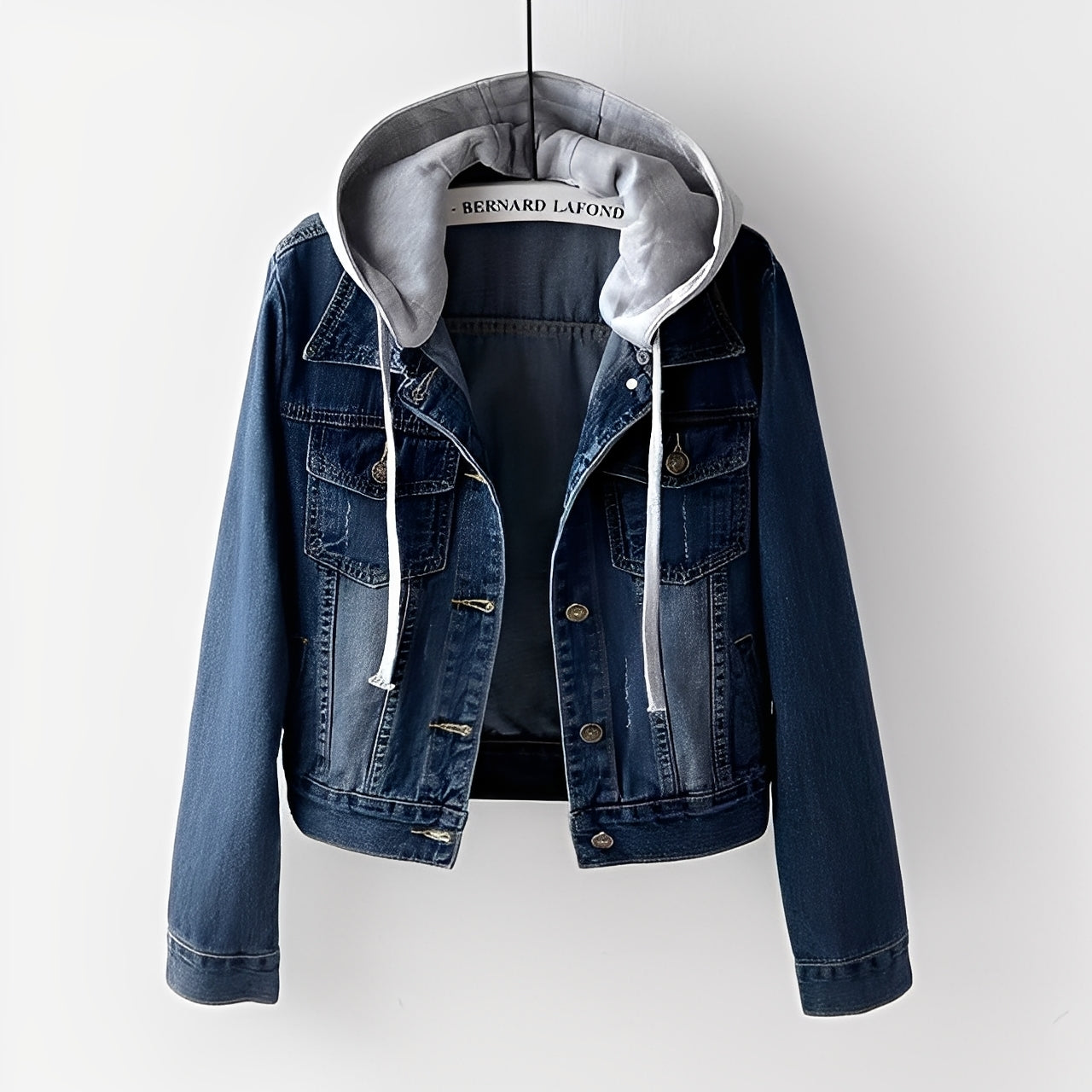 Malani - Elegante chaqueta vaquera con capucha desmontable para mujeres