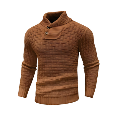 Branson - Suéter de punto casual con cuello alto para hombres