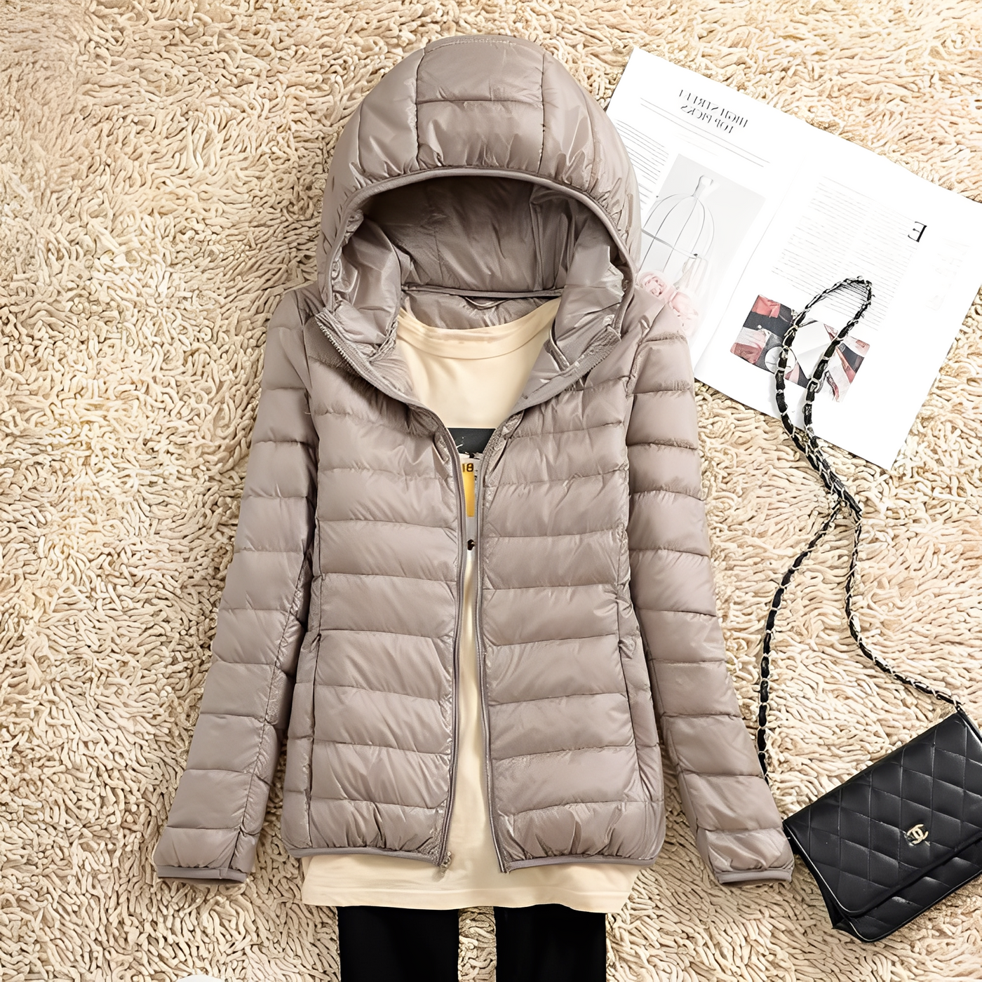 Lyndsay - Casual, estrecha chaqueta de plumas para mujer