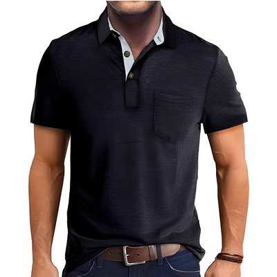 Abner - Polo retro con mangas cortas para hombres