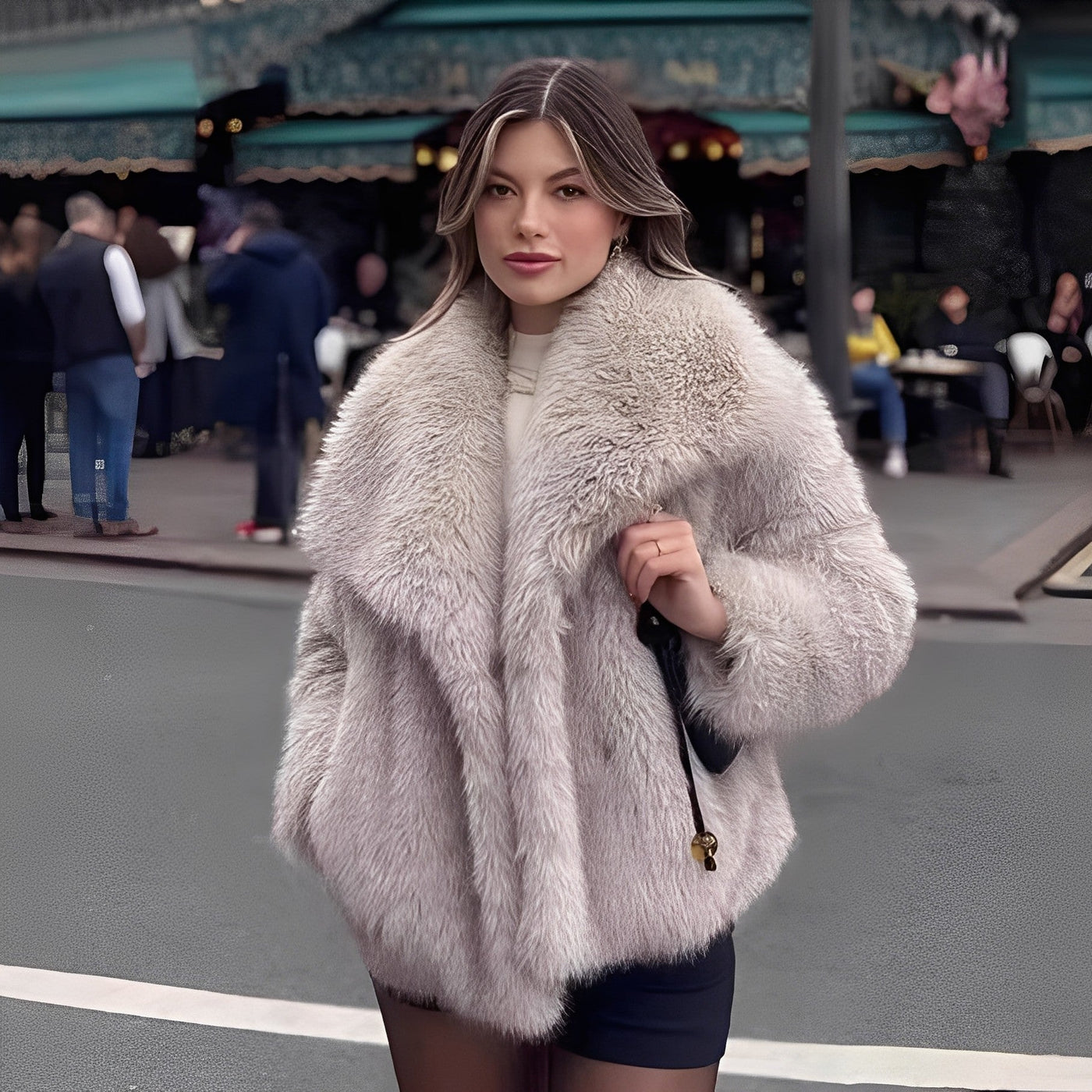 Melany - Elegante abrigo de piel sintética para mujeres