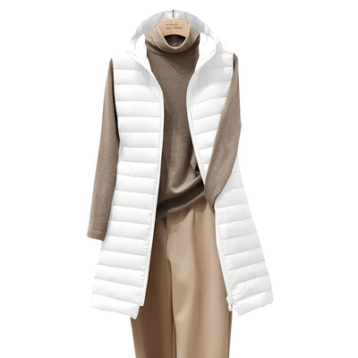 Joelle - Elegante larga chaqueta acolchada para mujeres